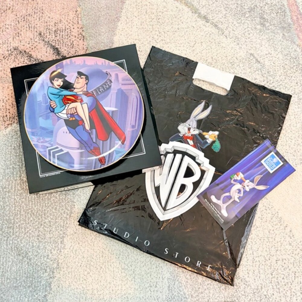 NEW Vintage Warner Bros Gallery Superman Lois Lane DC Comics Plate Bag 275/2500